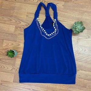 NWOT IZ Byer California Necklace Tank Blouse